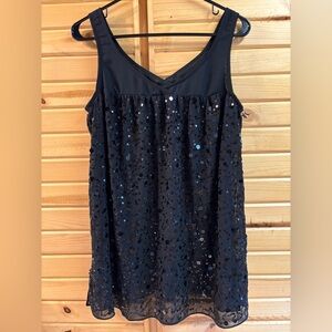 Victoria's Secret Black Sheer Sequin Lingerie Top, Size M